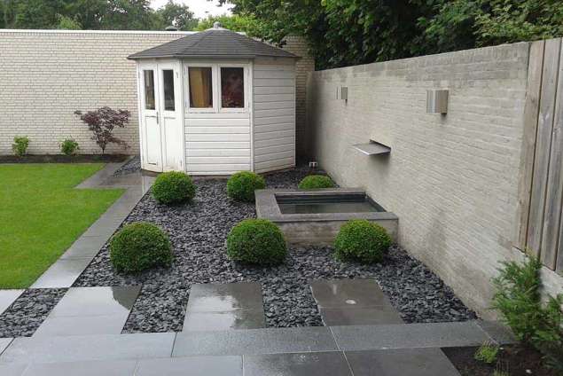 moderne design tuin aanleggen ,tuinrenovatie in Schijndel